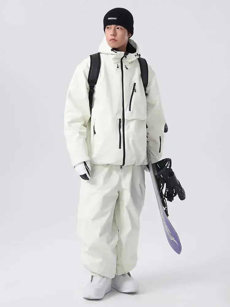 Men's Classical Baggy Snowsuits Insulated Ski Jacket & Pants Set