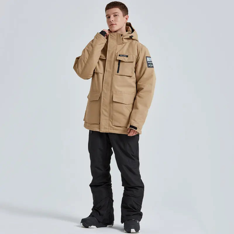 Men's Ski Jacket and Pants Set Winter Outdoor Ski Suit