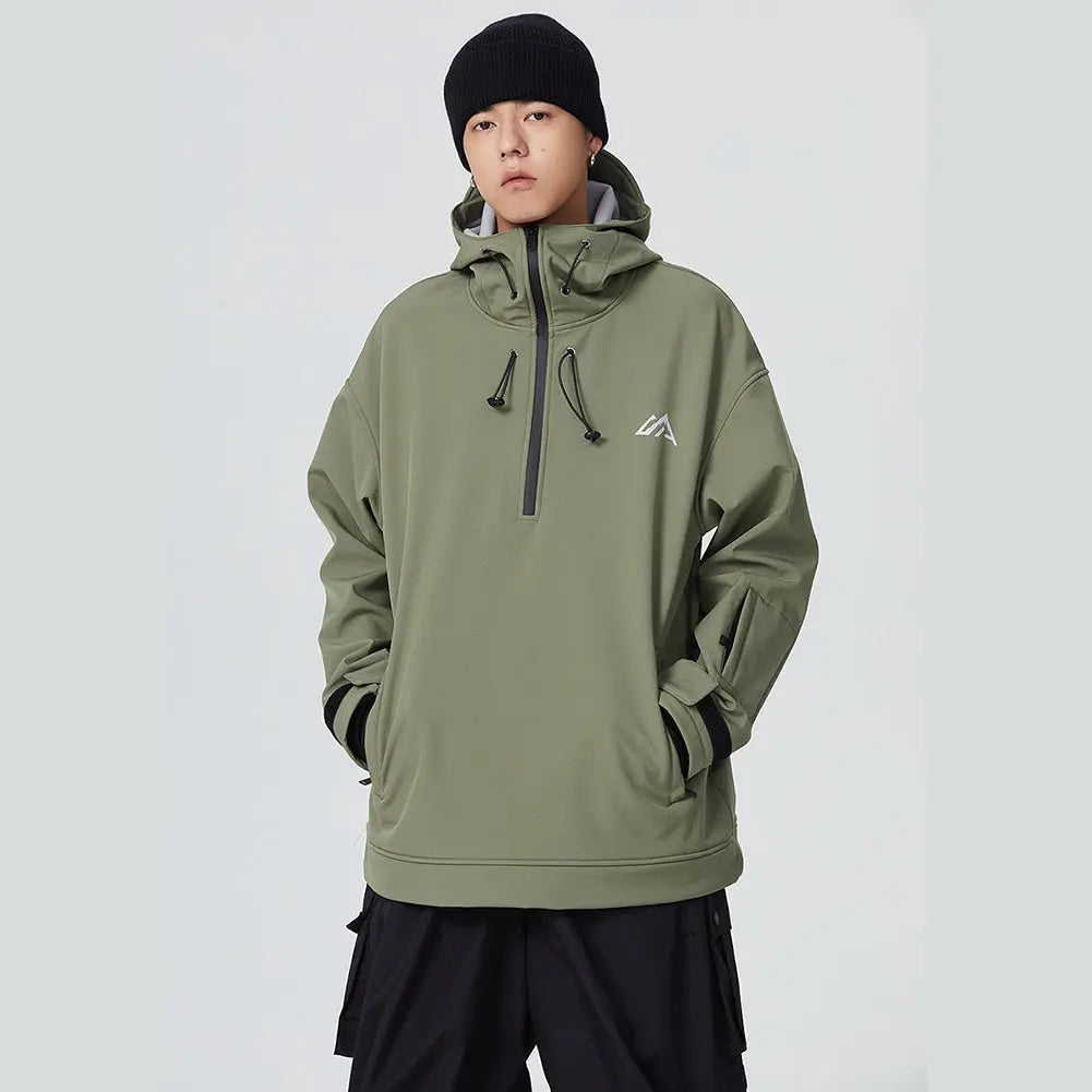 Men's Snowboard Anorak Jacket Outdoor Winter Hoodie