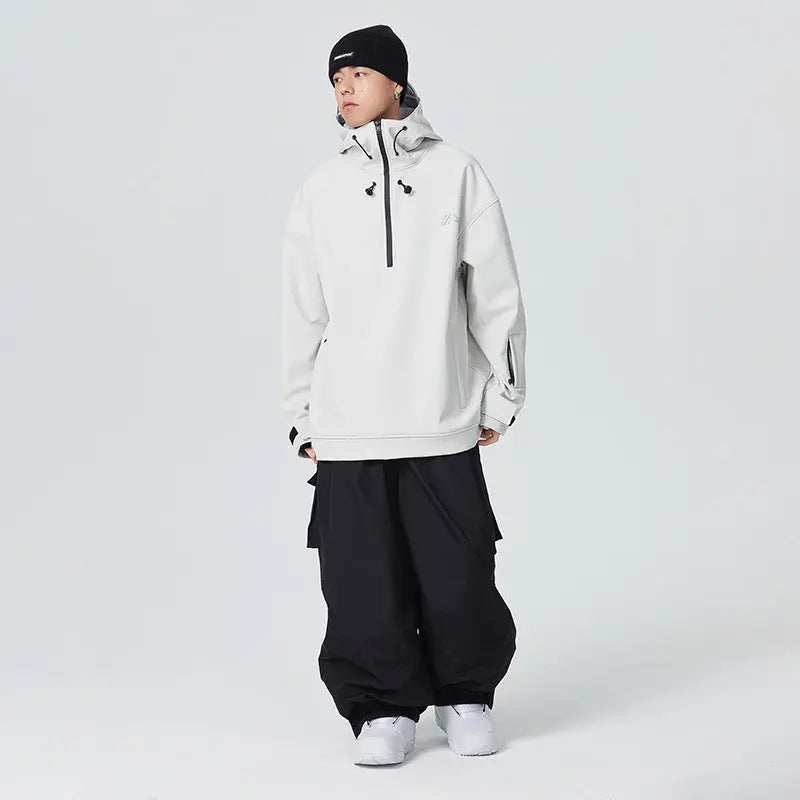 Men's Snowboard Anorak Jacket Outdoor Winter Hoodie