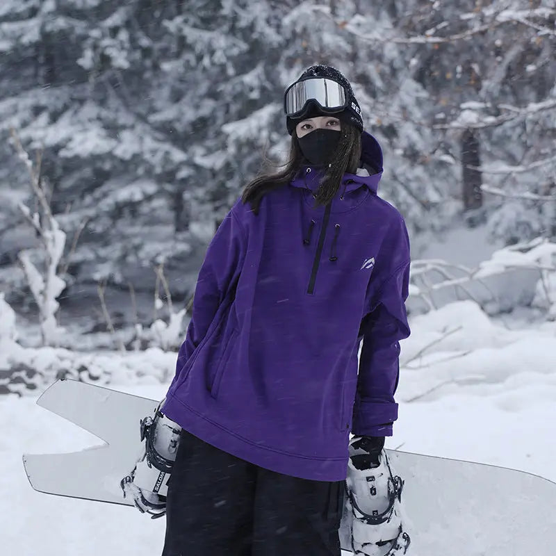 Men's Snowboard Anorak Jacket Outdoor Winter Hoodie