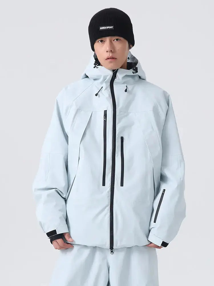 Men's Solid Color Ski Jacket Retro Snowboard Jacket
