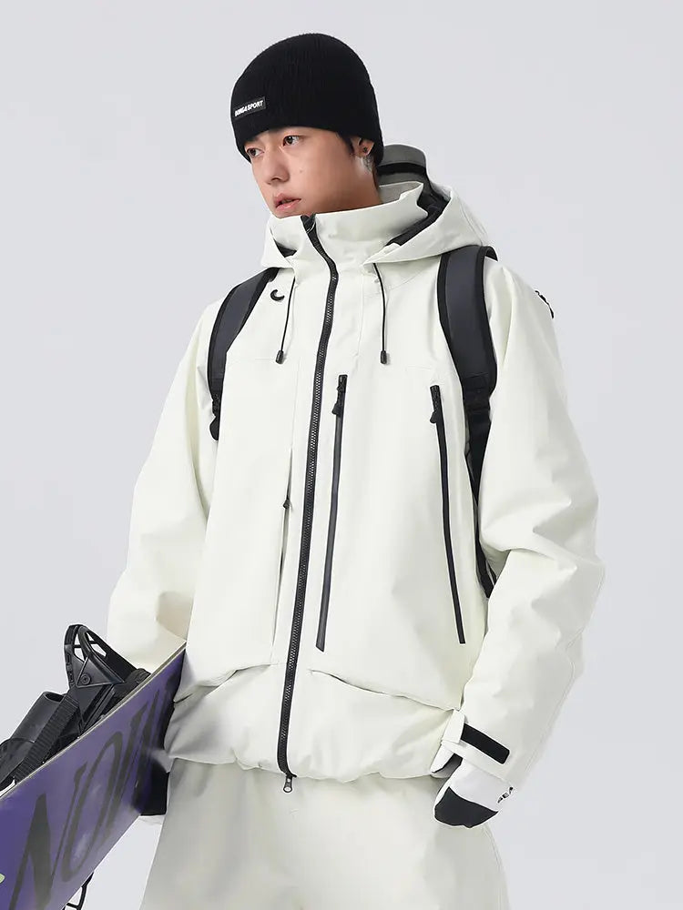 Men's Sporty Snowboarding Jacket All-Conditions Baggy Snow Jacket