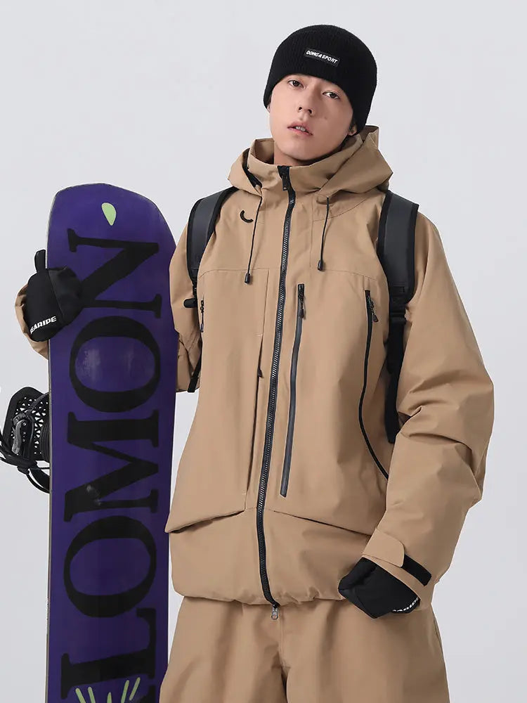 Men's Sporty Snowboarding Jacket All-Conditions Baggy Snow Jacket