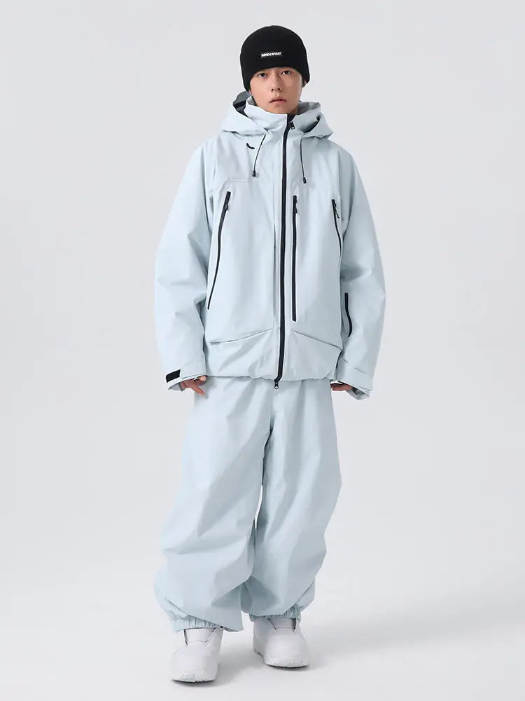 Men's Winter Essential Snow Suits Baggy Style Snowboarding Outwear