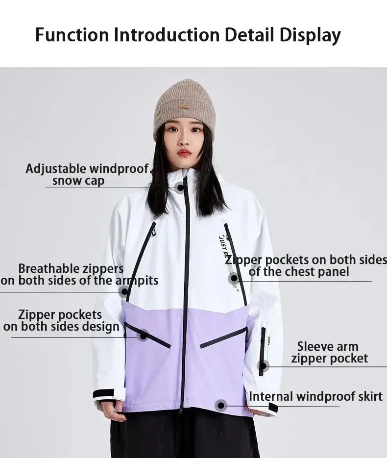 Outdoor Windproof Ski Jackets 2025 Women's Winter Snowboarding Tops