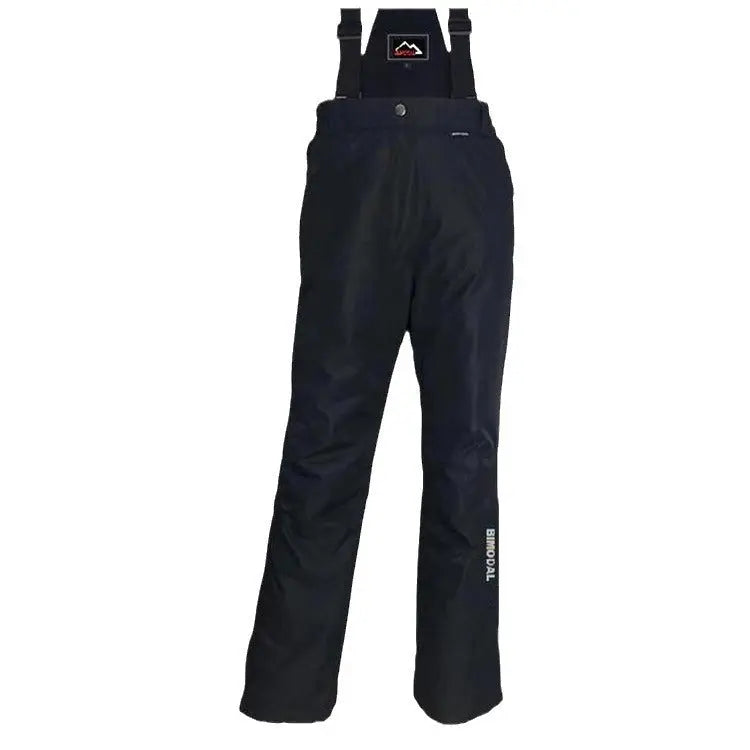 Plain Black Snow Ski Bibs Pants Couple Style