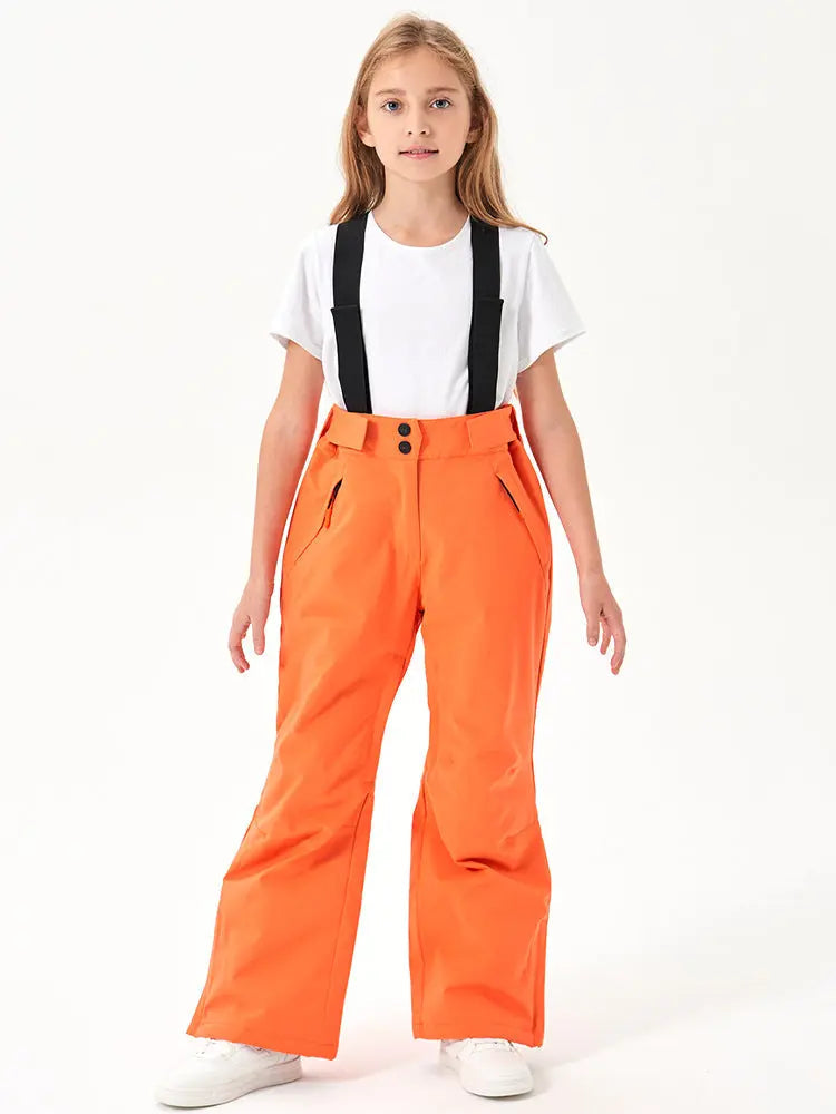 Simple Style Winter Ski Bibs Pants for Kids
