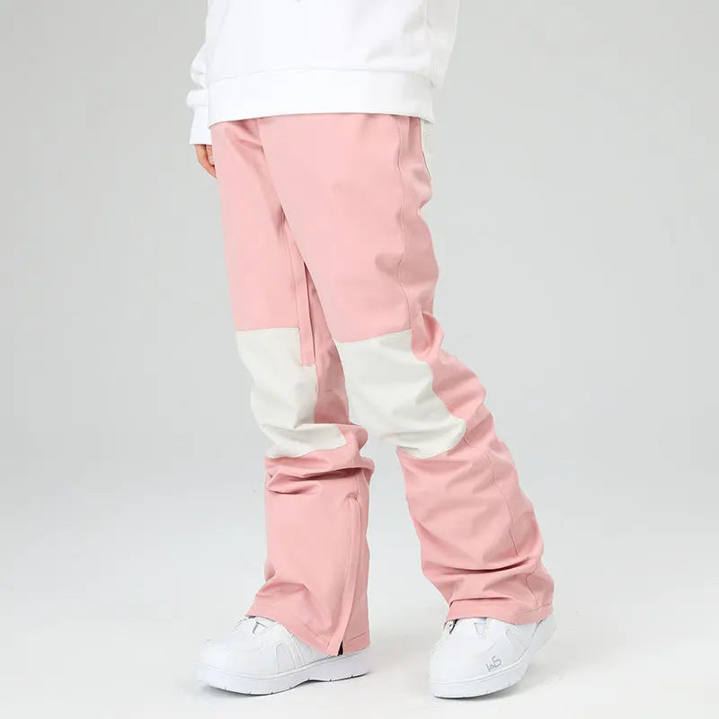 Slim Fit Spliced Snow Pants Outdoor Sports Trousers