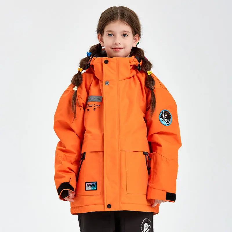 Kids Outdoor Insulated Snow Jacket Oversized Anorak Winter Coat