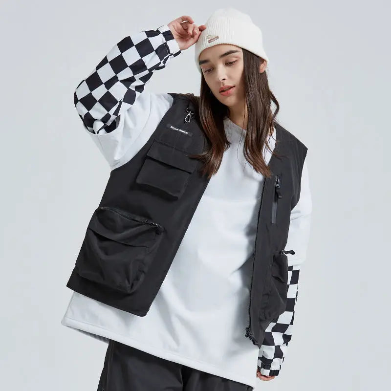 Stylish Outdoor Adult Vest for Ski Snow Insulated Sportswear