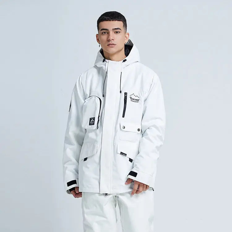 Thick Windproof Ski Snowboarding Cargo Jacket