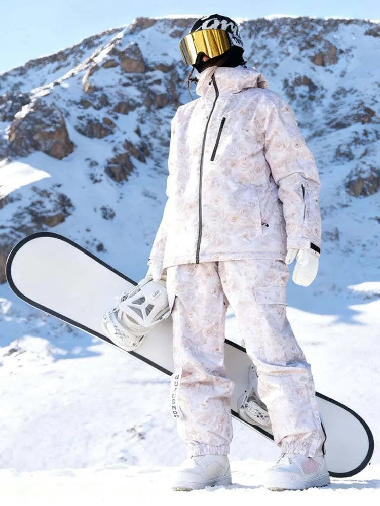 Unique Windproof Ski Suit Set for Winter Printed Sports Wear