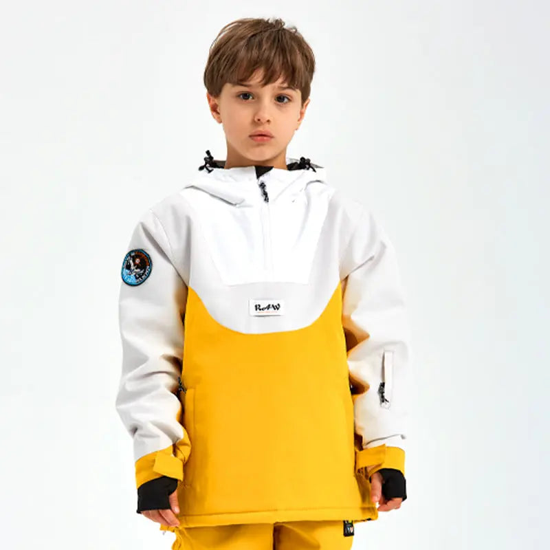 Unisex Anorak Snow Ski Jacket Kids Insulated Half-zip Snow Pullover