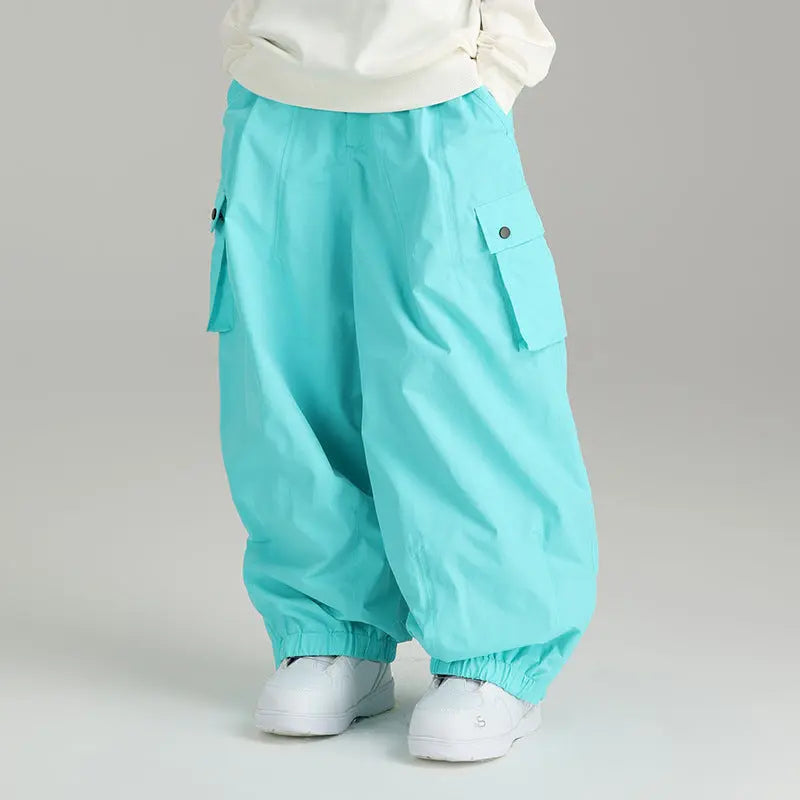 Unisex Baggy Snowboard Pants Soft Shell Cargo Ski Pants