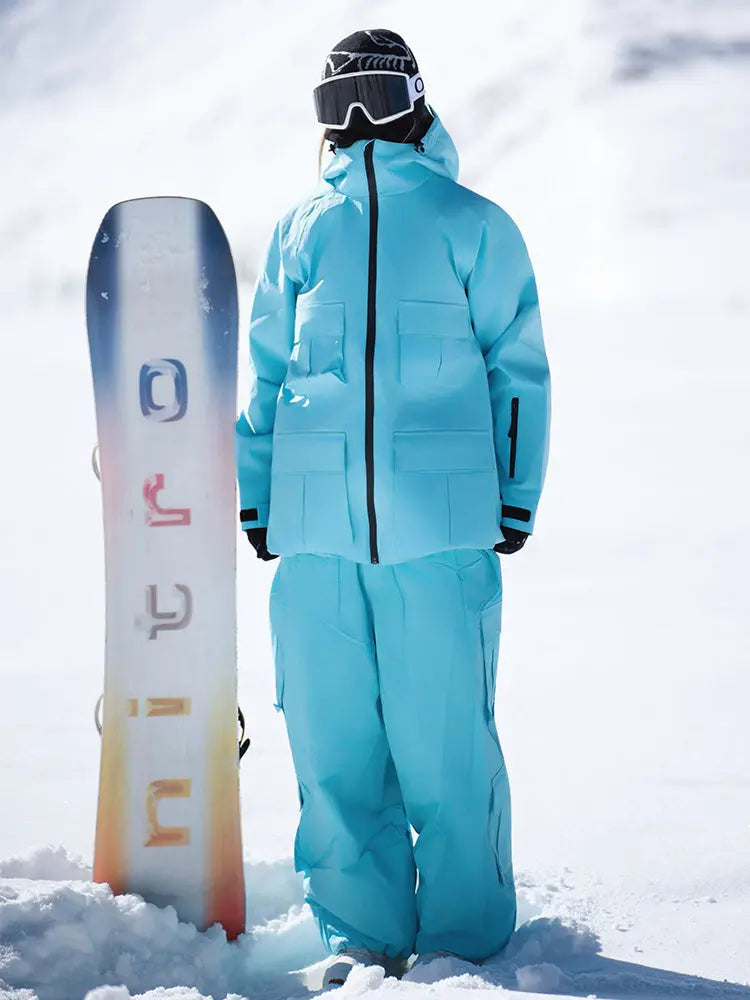 Unisex Brightly Colored 2 Pieces Snowsuits Adventure Ski Wear