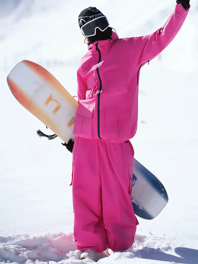 Unisex Brightly Colored 2 Pieces Snowsuits Adventure Ski Wear