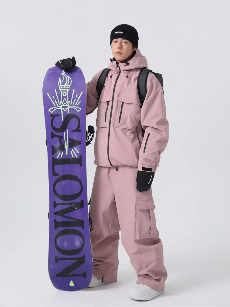 Unisex Insulated 3L Baggy Cargo Snow Pants
