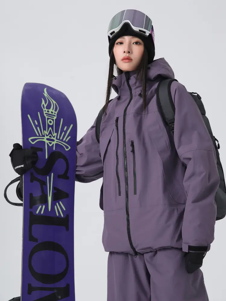 Unisex Insulated Ski Jacket Hooded Snowborad Sports Wear