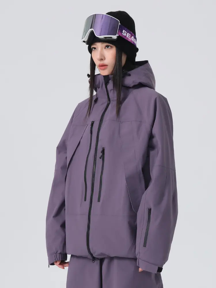 Unisex Insulated Ski Jacket Hooded Snowborad Sports Wear