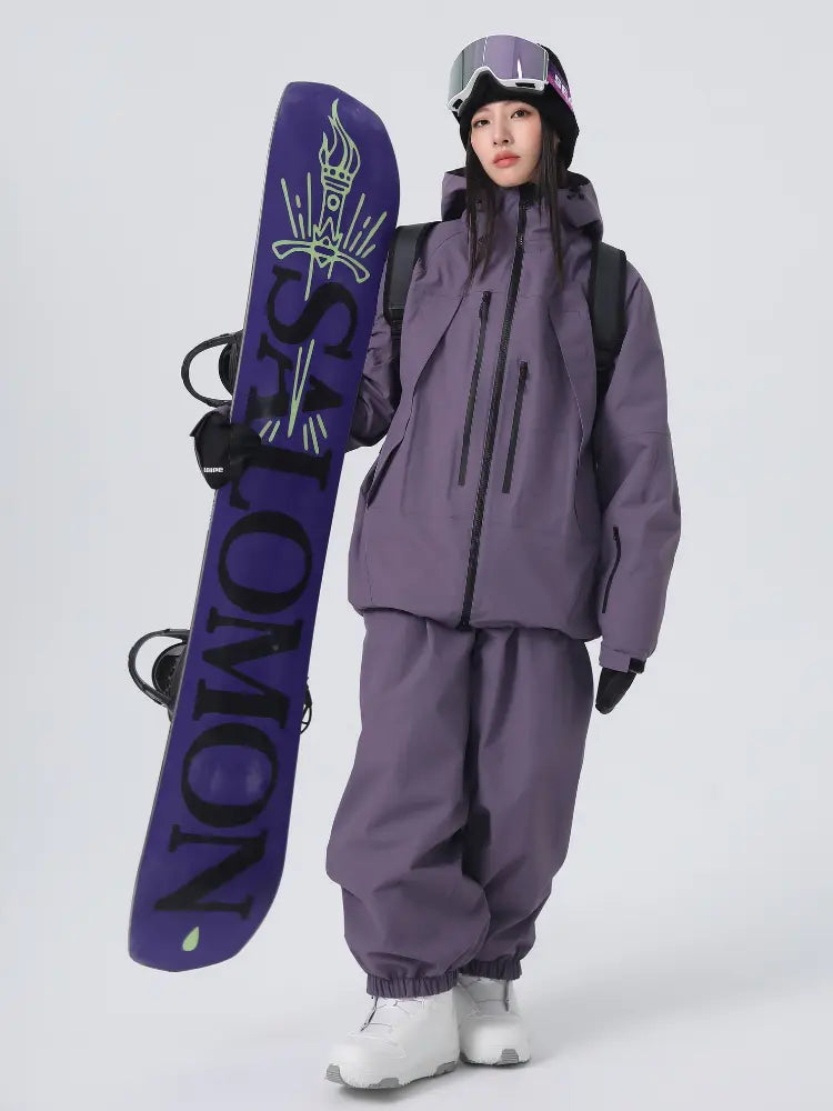Unisex Insulated Ski Jacket Hooded Snowborad Sports Wear
