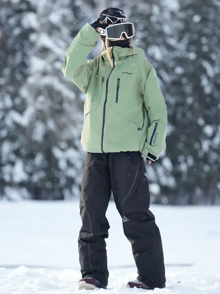 Unisex Insulated Ski Suit Set - Windproof Winter Snow Jacket & Pants