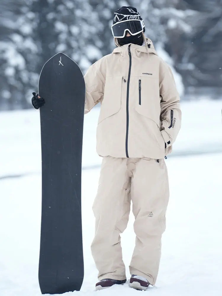 Unisex Insulated Ski Suit Set - Windproof Winter Snow Jacket & Pants