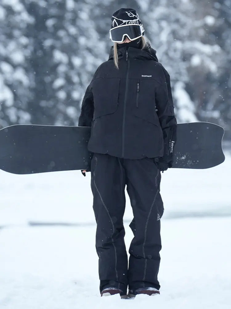 Unisex Insulated Ski Suit Set - Windproof Winter Snow Jacket & Pants