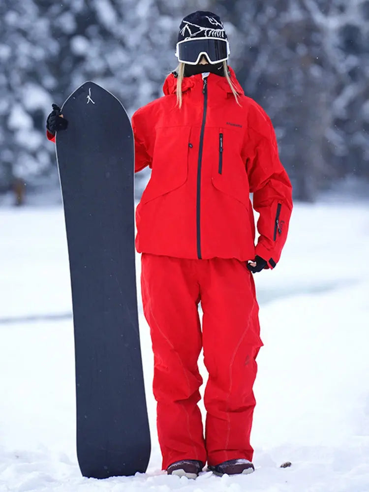 Unisex Insulated Ski Suit Set - Windproof Winter Snow Jacket & Pants