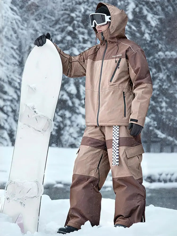 Unisex Retro Snowsuits Shell Insulated Snow Jackets & Pants