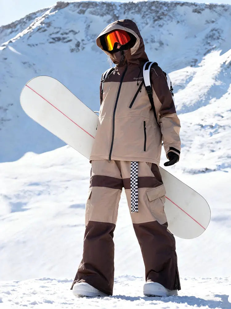 Unisex Retro Snowsuits Shell Insulated Snow Jackets & Pants