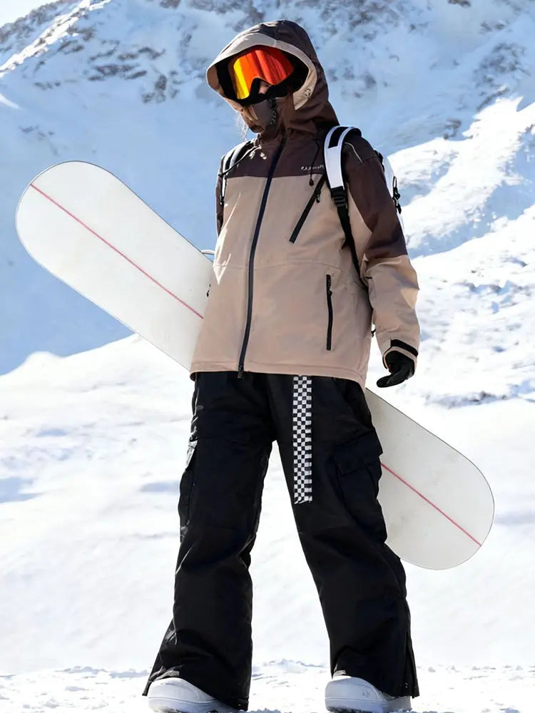 Unisex Retro Snowsuits Shell Insulated Snow Jackets & Pants