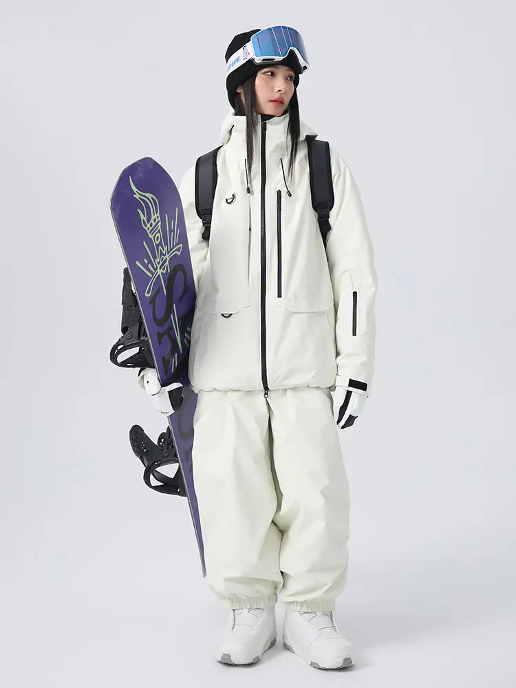 Unisex Sporty All-Weather Snow Suits Baggy Snowsuits