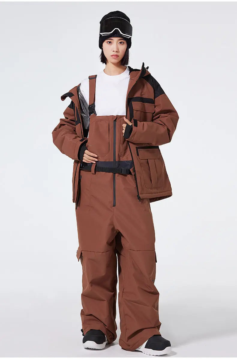 Winter Anorak Snow Suit Sets Baggy Style Skiwear