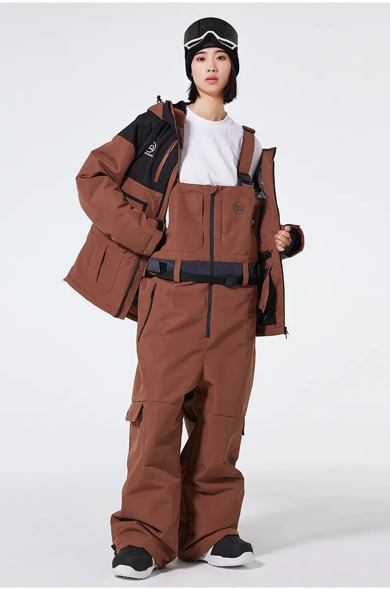 Winter Anorak Snow Suit Sets Baggy Style Skiwear