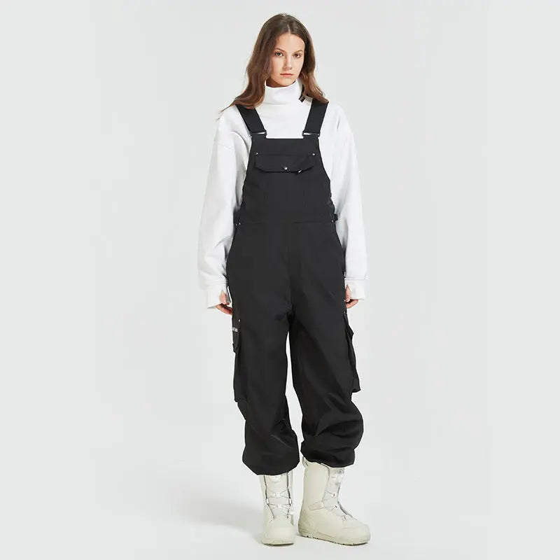 Women Baggy Skiing Bibs Premium Snowboarding Overalls Pants