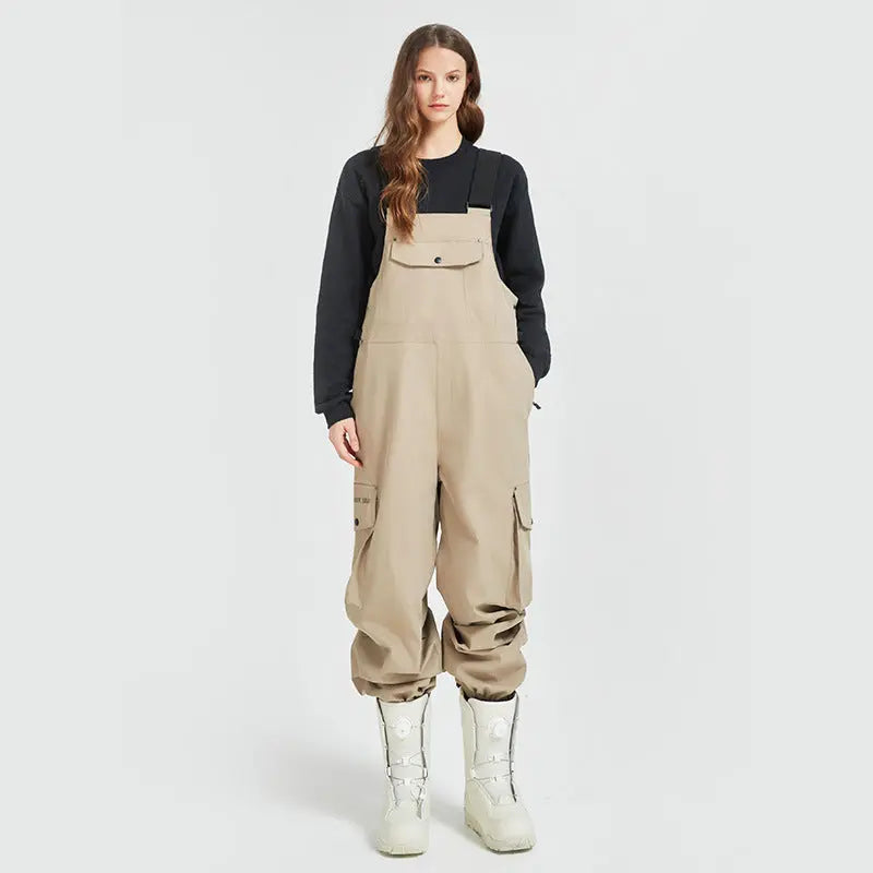 Women Baggy Skiing Bibs Premium Snowboarding Overalls Pants