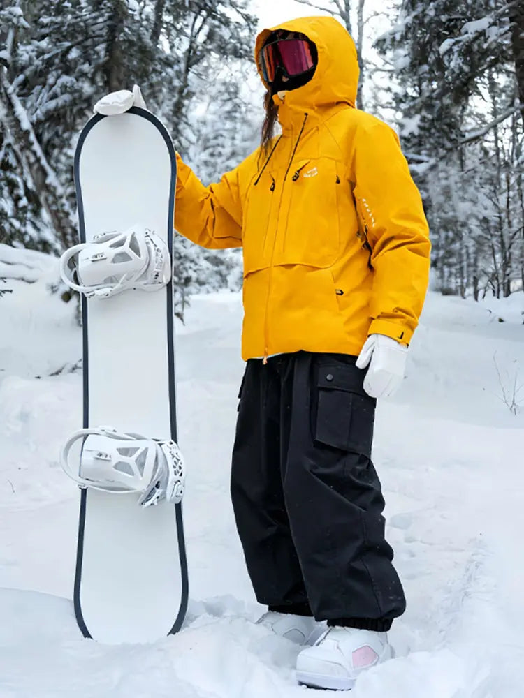 Women Cargo Snow Suits Baggy Snow Jacket & Pants