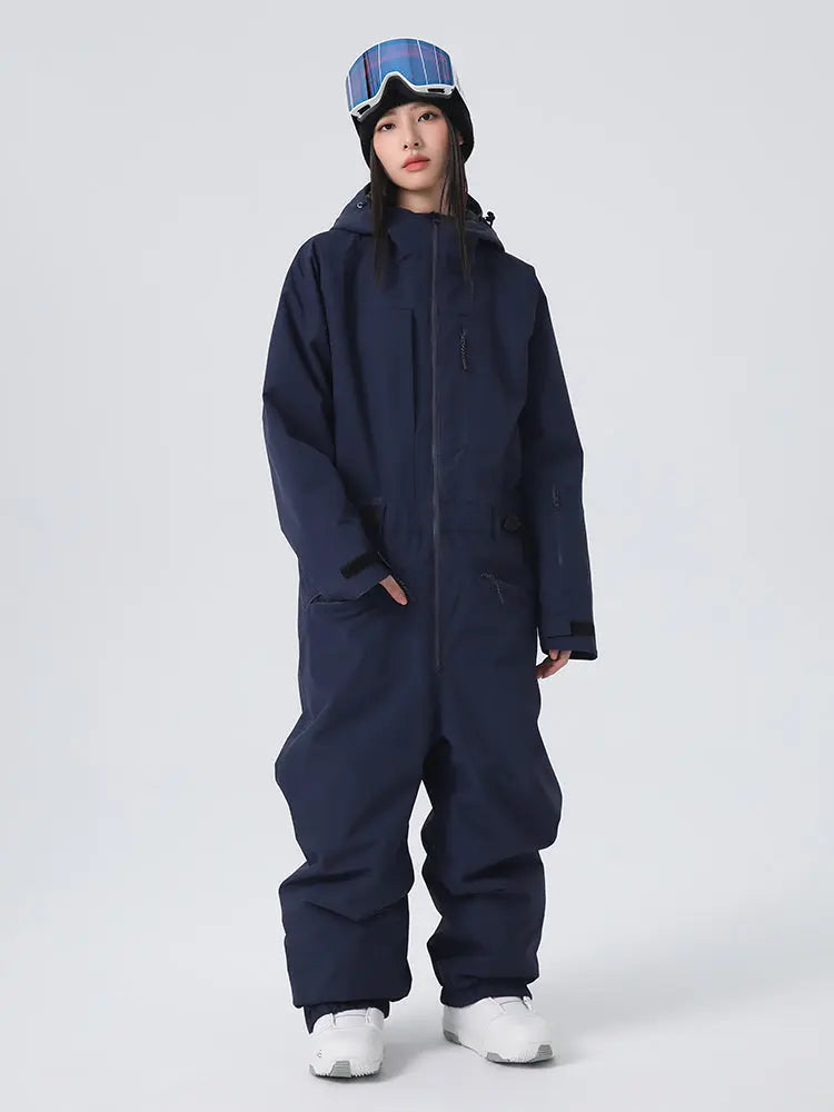 Women Chic One Piece Ski Suits Full Body Snow Jumpsuits