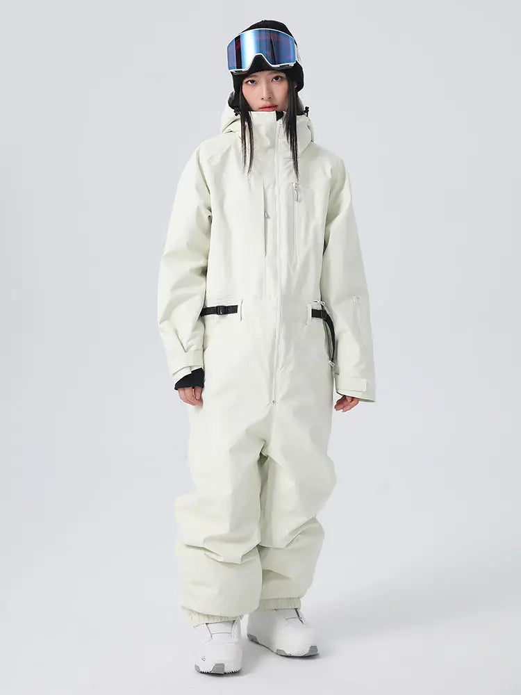 Women Chic One Piece Ski Suits Full Body Snow Jumpsuits