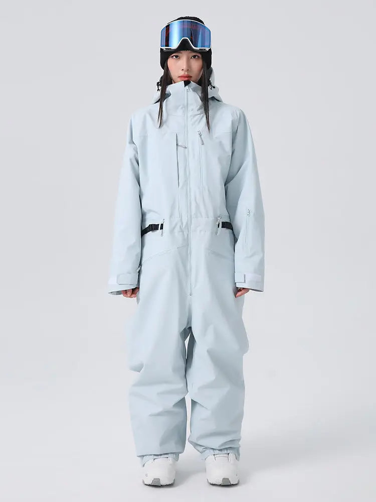 Women Chic One Piece Ski Suits Full Body Snow Jumpsuits