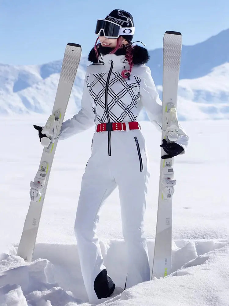 Women Chic Ski & Snowboard Suits Full Body One-piece Jumpsuits