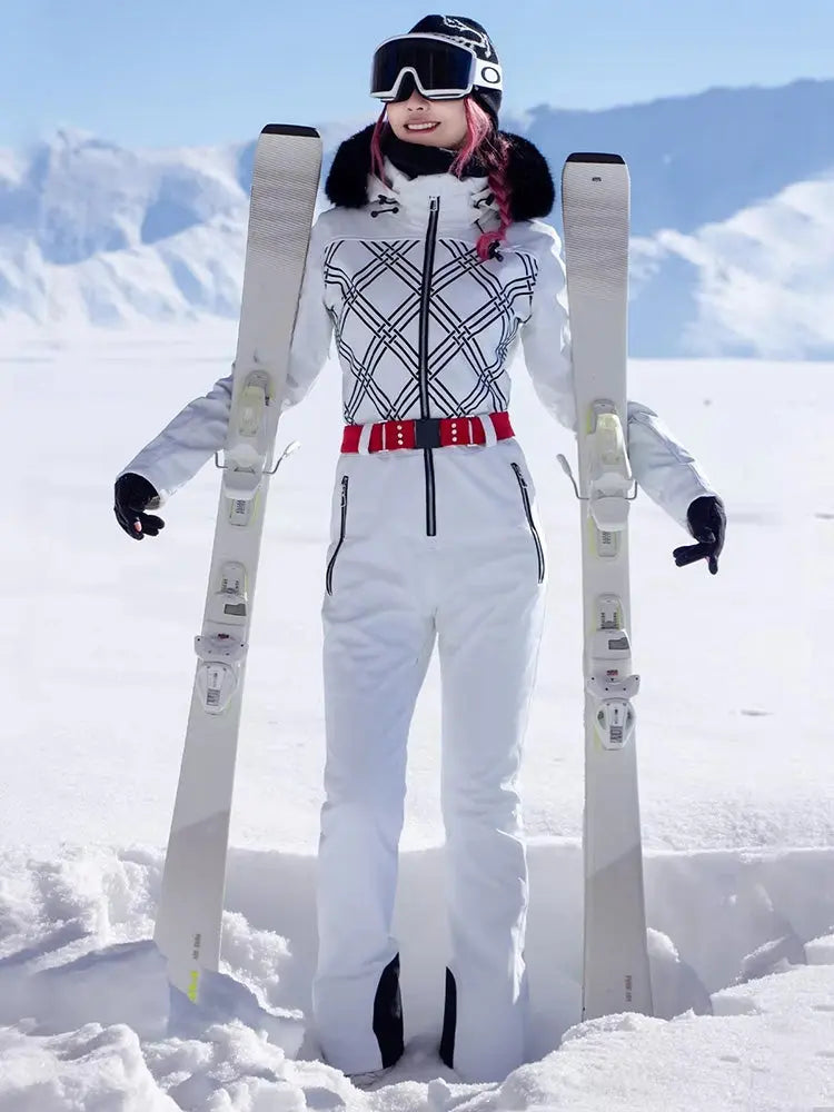 Women Chic Ski & Snowboard Suits Full Body One-piece Jumpsuits
