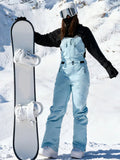 Women Detachable Insulated Snow Bib Pants Ski Overalls