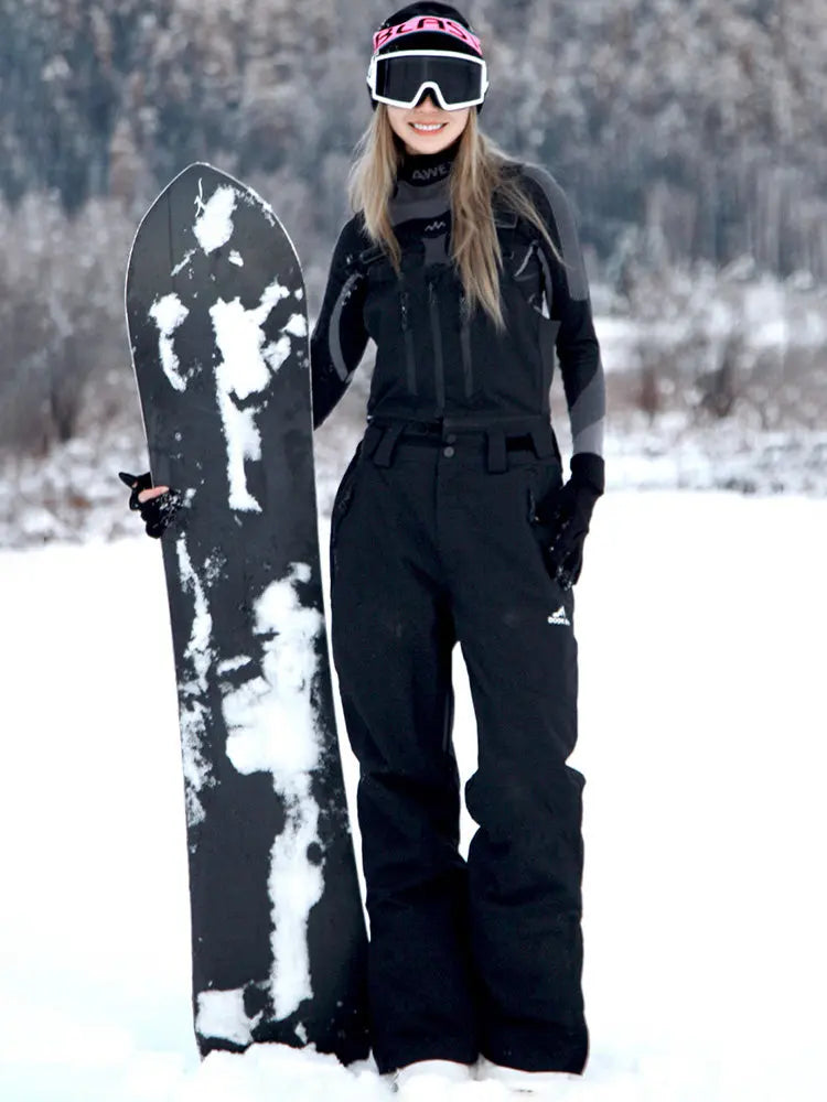 Women Detachable Insulated Snow Bib Pants Ski Overalls