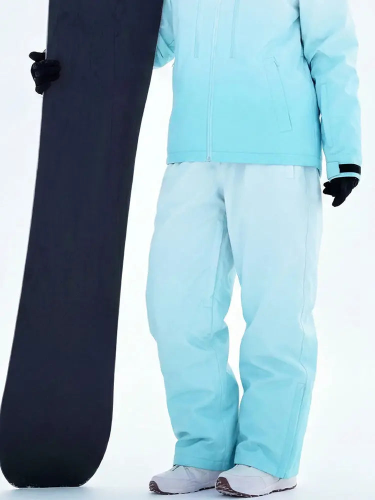 Women Gradient Color Snow Pants Cute Ski Trousers for Winter