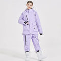 Women Insulated Snowboarding Jacket & Pants Set Hiking Snow Suits