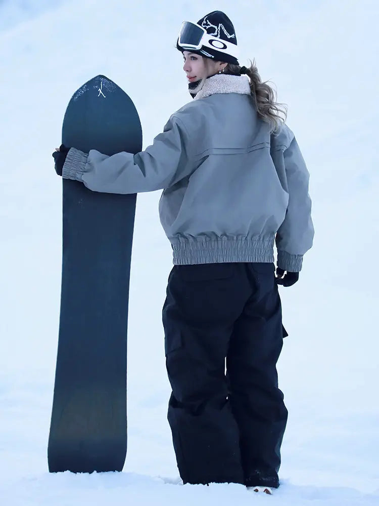 Women Lapel Collar 3L Snow Jacket &  Baggy Snow Trousers