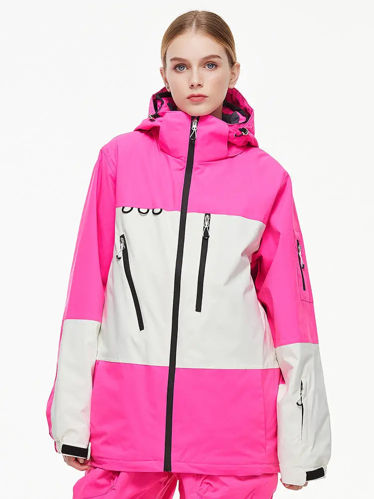 Women Men Ski Jacket Outdoor Hooded Snow Coat