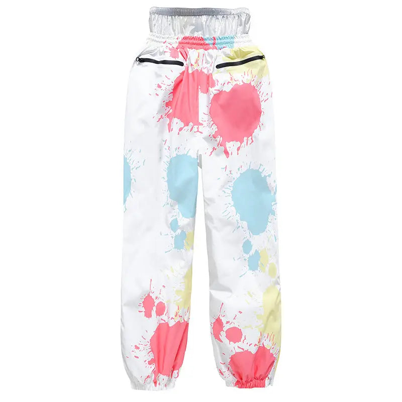 Women Tie-Dye Snow Jacket & Baggy Pants